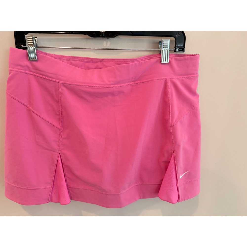 Nike Womens Pink Tennis Skort Dri Fit Athletic Golf Skirt Size L‎